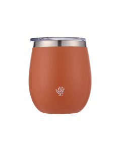Mate acero Terrano con tapa terracota