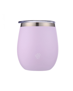 Mate acero Terrano con tapa lila