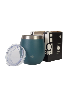 Mate acero Terrano con tapa petróleo