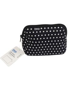 Necessaire Brio neopreno negro con cierre