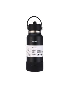 Botella Flow 950ml negro Terrano