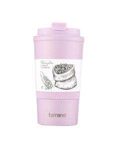Vaso termico lila con agarre 510ml Terrano
