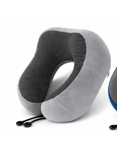 Almohada de viaje gris con memoria BLC