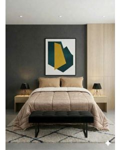 Acolchado 2pl corderito liso marr&oacute;n