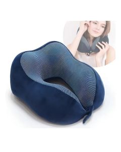 Almohada azul parta viaje con memoria Aoz