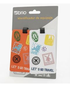 Set de 2 identificadores de valijas multicolor Brio