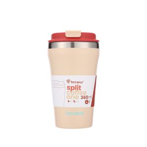 Vaso de acero split coffee one blanco 360ml