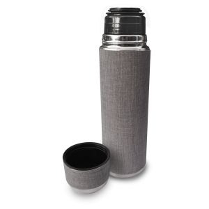 Termo bala forrado 750ml gris