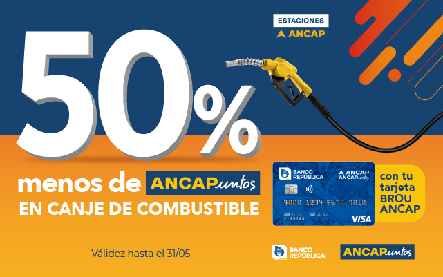 50% en canje de combustible