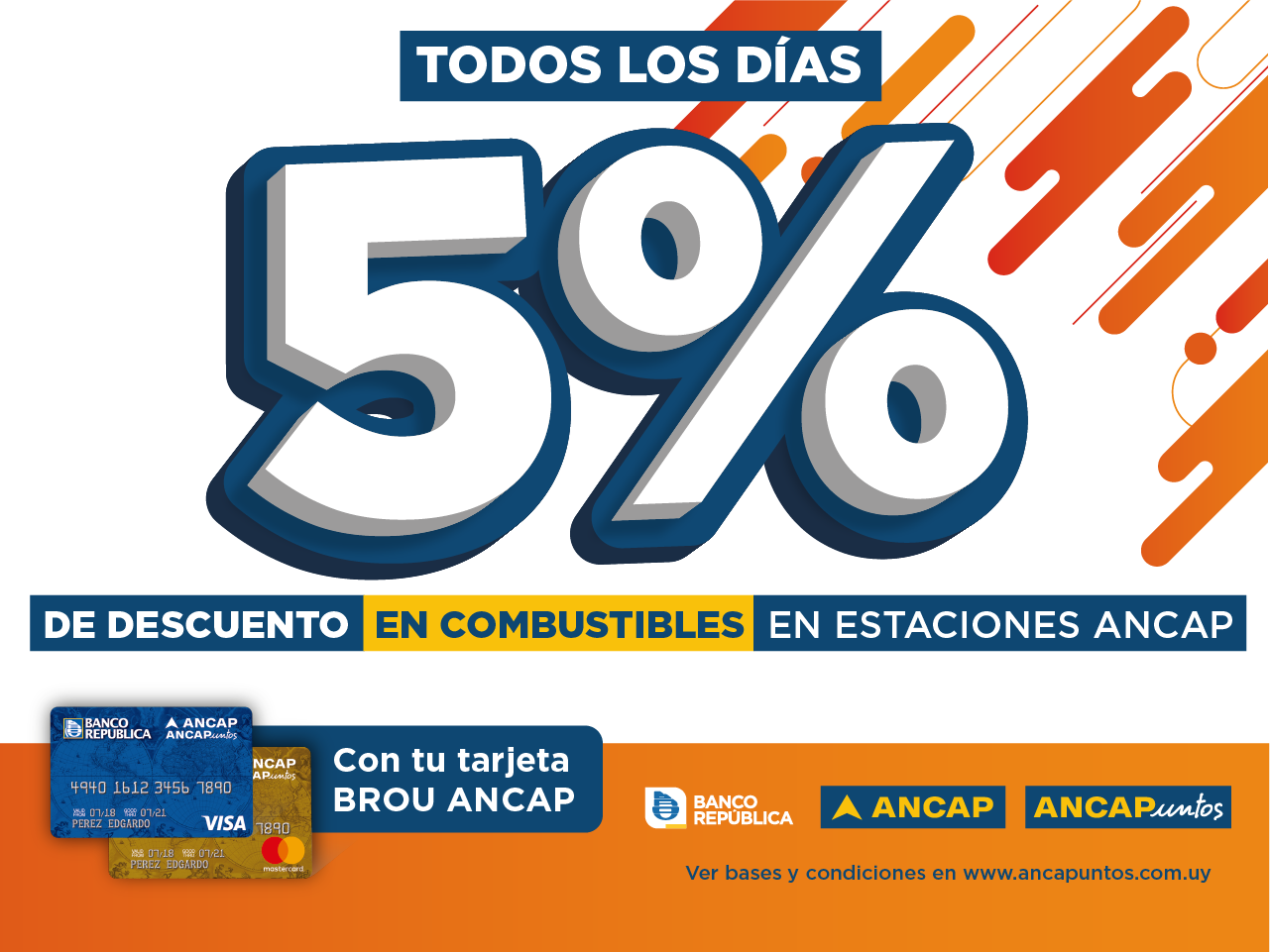 Promo 5% en Combustible en ESTACIONES ANCAP con Tarjetas Brou ANCAP
